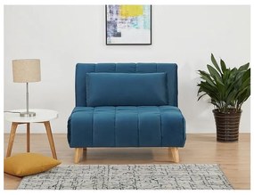 Modré rozkladacie kreslo BILLY VELVET