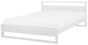 Drevená posteľ 160 x 200 cm biela GIULIA Beliani