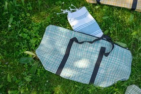 Štýlový set plážovej tašky + osušky HAMAM 75 x 150 cm, tyrkysový