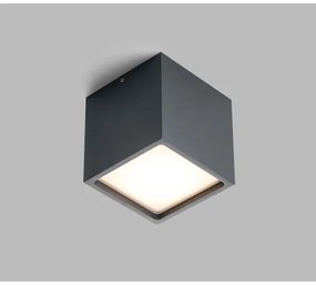 LED2 - LED Vonkajšie stropné svietidlo CUBE LED/12W/230V antracit IP54