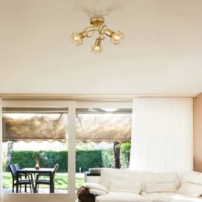 Globo 54802GB-3D - Prisadený luster XARA I 3xE14/40W/230V zlatá