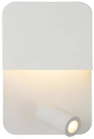 Lucide 79200/08/31 - LED Nástenné svietidlo BOXER LED/5W/230V + LED/5W USB biela