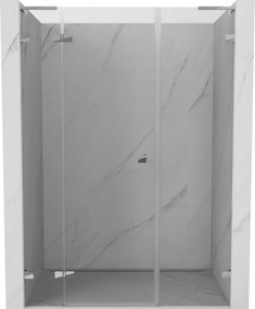 Mexen Lunar L, ľavé otočné sprchové dvere 130 cm, číre sklo, chrómový profil, 834SL-130-050-01-00-L