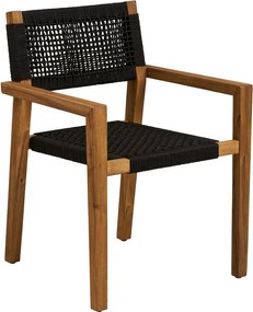 Čierna drevená záhradná stolička Anzio – House Nordic