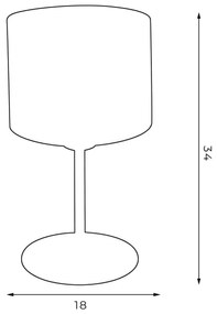Stolná lampa ARDEN 1xE27/60W/230V pr. 18 cm zelená/zlatá