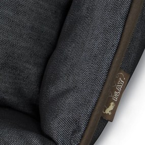 Tmavomodrý pelech pre psa 100x75 cm Lounge Bed Denim Medieval Blue / Dark Chocolate L – P.L.A.Y.