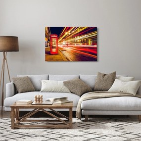 Obraz - červená telefónna búdka (90x60 cm)