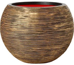 Capi Nature Rib NL Vase Ball Black Gold zlatý 62x48 cm