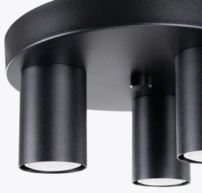 Sollux SL.1466 - Bodové svietidlo LAGOS 3xGU10/10W/230V čierna