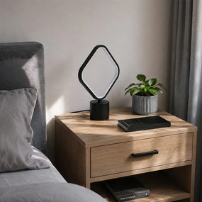 Toolight Toolight, LED nočná lampička, 24cm, 10W, 3000K, 1000lm, LHJ124-T, čierna matná, OSW-03279