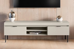 TV stolík Sentia 157 na kovových nohách - kašmír/čierna