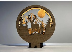 Li-Go 23592/DUB2 - stmievateľná LED stolová dekorácia LED/12W/230V 20x22 cm dub