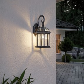 Klasické vonkajšie nástenné svietidlo antické strieborné IP44 - Glasgow