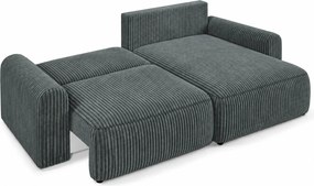 Rozkladacia obojstranná sedacia súprava do L NORDEN TILIA 250x140 cm, sivomodrá