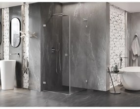Mexen Lunar-B L, sklápací sprchový kút ľavý 80 x 80 cm, 8mm číre sklo, chrómový profil, 832L-080-080-01-00-L