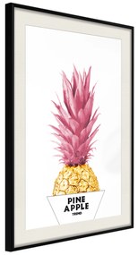 Artgeist Plagát - Golden Pineapple [Poster] Veľkosť: 20x30, Verzia: Zlatý rám