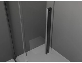 Mexen Velar L, posuvná sprchová zástena Walk-in 110 x 200 cm, 8mm sklo námraza, grafit brúsený, 871-110-003-33-66