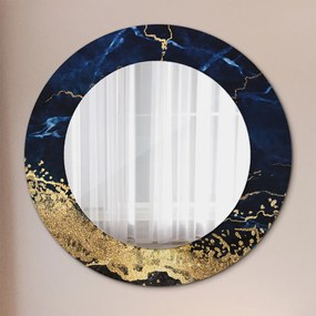 Okrúhle ozdobné zrkadlo Modrý mramor fi 50 cm