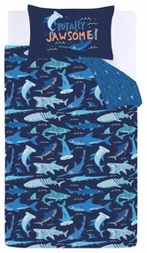Modré detské obliečky na jednolôžko 135x200 cm Jawsome Shark – Catherine Lansfield