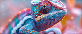 Obraz - Sfarbený chameleón (120x50 cm)