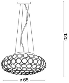 Ideal Lux - LED Krištáľový luster na lanku KING 12xG9/3W/230V pr. 65 cm chróm