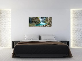 Obraz - Rieka s vodopádmi (120x50 cm)