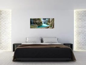 Obraz - Rieka s vodopádmi (120x50 cm)