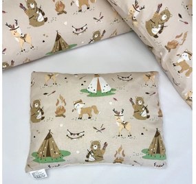 5-dielna súprava pre bábätko Indiáni/minky krémová – set do postieľky