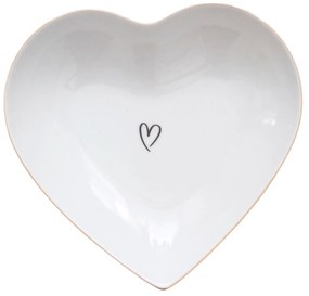 Bella Rose Porcelánový tanierik v tvare srdca Srdiečko 16 cm
