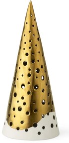 Porcelánový svietnik v zlatej farbe Kähler Design Nobili, výška 19 cm