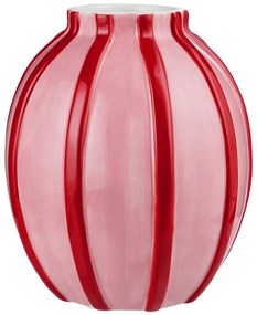 PRESENT Váza 18 cm - ružová/červená