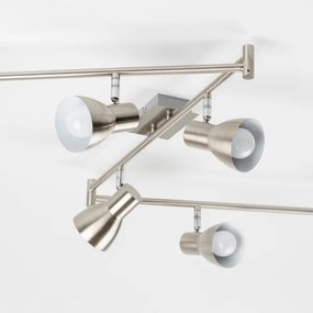 LED bodové svietidlo 6xE14/5W/230V matný chróm