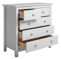 Biela vysoká komoda z borovicového dreva 79x80 cm Berna – Marckeric