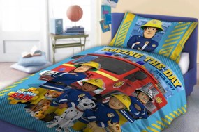 Obliečky Disney Požiarnik Sam do postieľky 135x100cm+40x60cm Faro