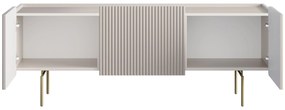TV stolík Malmi 150 cm - kašmírová / zlatá