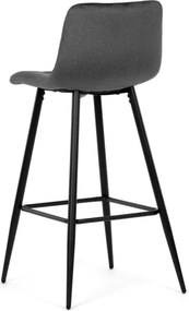 Barová stolička zamatová, sivá AUB-X7015 GREY2