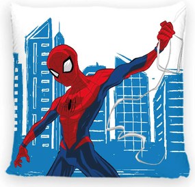 DETSKÁ DEKORAČNÁ OBLIEČKA NA VANKÚŠ SPIDERMAN 40X40 CM VZOROVANÁ