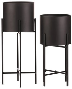 Autronic BONTEC Stojan - kovový, okrúhly, čierny mat, cena za sadu 2 ks Farba: Čierna