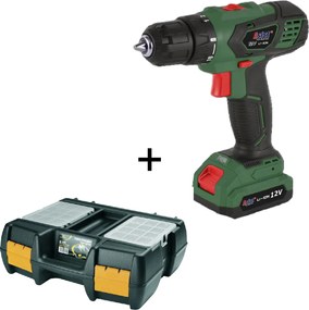 Aku vŕtačka 12 V Li-Ion, 2-rýchlostná + KUFOR