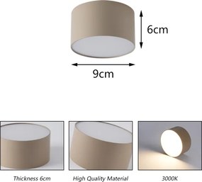 Brilagi - LED kúpeľňové stropné svietidlo FORIS LED/9W/230V priemer 9 cm béžové IP44