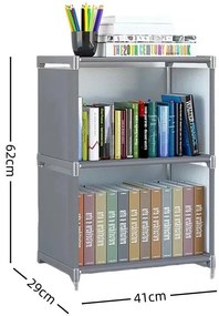 Kancelársky DIY regál 3 police šedý Kov/Plast Sivá