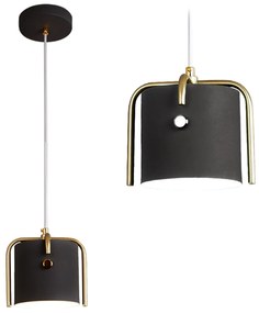 Toolight Toolight, Stropné svietidlo APP934-1CP Elegent Black, čierna-zlatá, OSW-03233