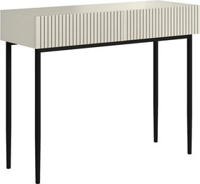 Moderný písací stôl Nicole 100 cm - kašmírová / čierna