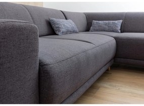 Sivá rozkladacia/s úložným priestorom rohová pohovka (pravý roh/do L) Classy Sophie – Miuform