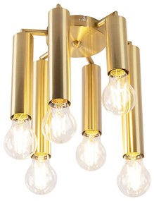 Stropné svietidlo v štýle Art Deco zlaté 6-žiarovkové - Tubi