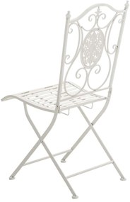 Kovová skladacia stolička Sibell (SET 2 ks) - Biela