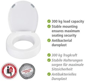 Biele WC sedadlo Wenko Secura Comfort
