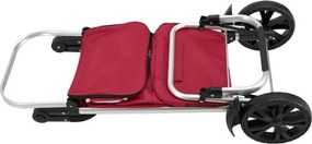 Nákupný vozík 3 v 1 – objem 56 l, červený