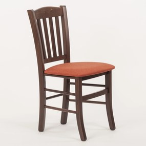 Stima Stolička VENETA s čalúneným sedákom Vyberte odtieň ->: Tmavo hnedá, Vyberte látku ->: LUX Terracotta 10