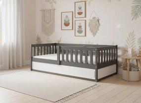 Posteľ SMART 160x80 - Grafitová s úložným priestorom